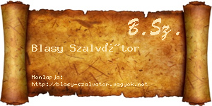 Blasy Szalvátor névjegykártya